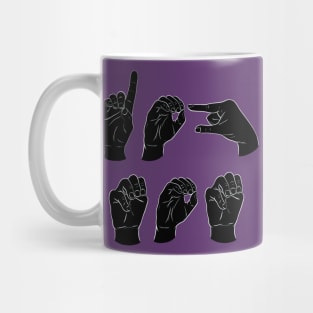 Deaf dog mom hand letters Mug